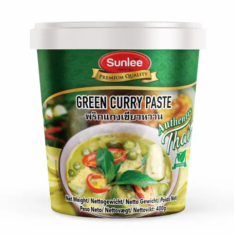 Sunlee Pâte de curry vert végétalienne SUNLEE 400 g