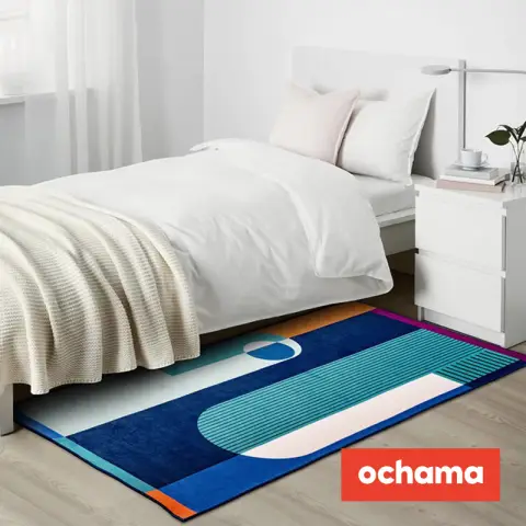 J.Zao Area Rugs, Bedside Rugs, for Bedroom, Living room, Enrance Hall, Window Sill, Formaldehyde-free, Style 7 Washable, 80x150 cm