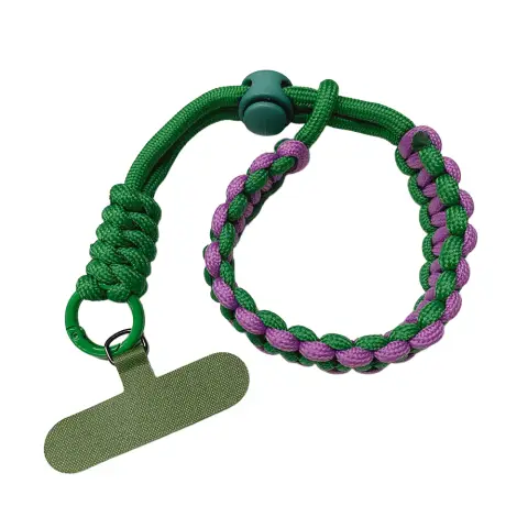 Q7 Phone Wrist Lanyard - Green/ Purple