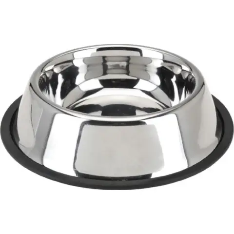 Dogs Collection Hundefutter- und Wassernapf Edelstahl Silber/Schwarz