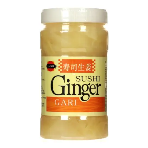 J-BASKET SUSHI GINGER WHITE  IN JAR 340G (DW 200G ） J-BASKET 寿司白姜片340克