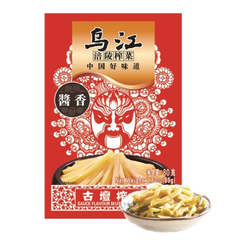 WUJIANG Sauce Flavor Mustard Tuber 80g/pack 乌江古坛榨菜80g