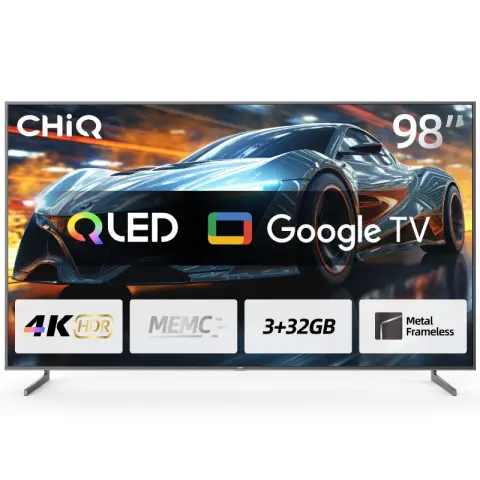 CHiQ U98F8TG - 98 Inch - 4K QLED - 144 Hz - Google Smart TV - Gaming TV