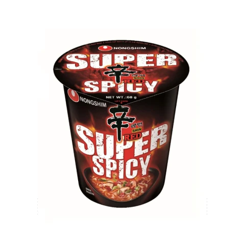 NONGSHIM RED SUPER SPICY NOODLES (CUP) 68g 農心辛拉麵特辣 (杯裝) BBD: 24-Apr-2025