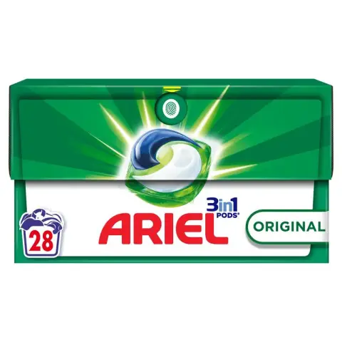 Ariel 3in1 PODS Laundry Liquid Capsules Original 28 Washes Classic 28 Pcs