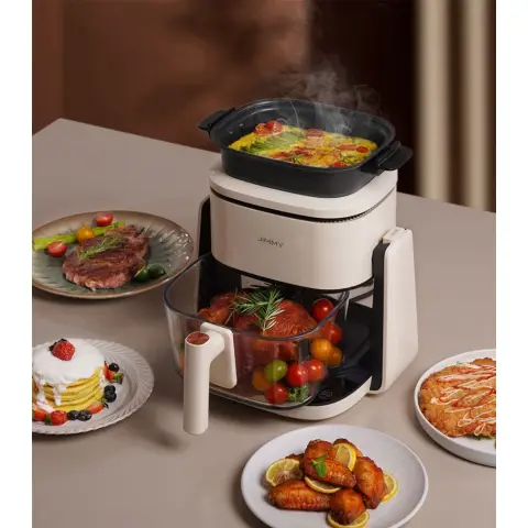 Jimmy Air Fryer Multifunctional AF3 4L 360° Visible Frying Pot 8 Pre-setting Menus HD Touch Display 1100W