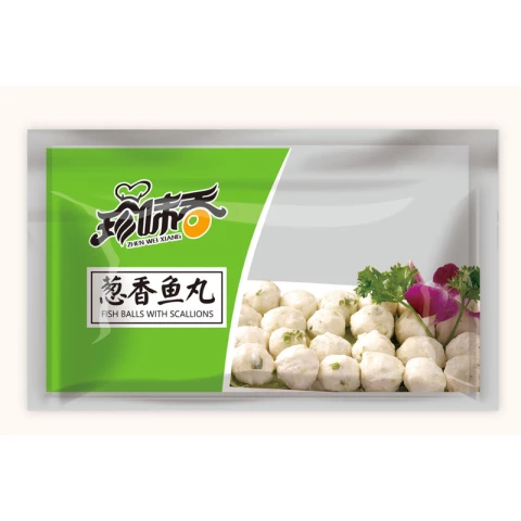 ZHEN WEI XIANG ZWX Fischbällchen mit Frühlingszwiebeln 300g Frühlingszwiebeln Fischbällchen