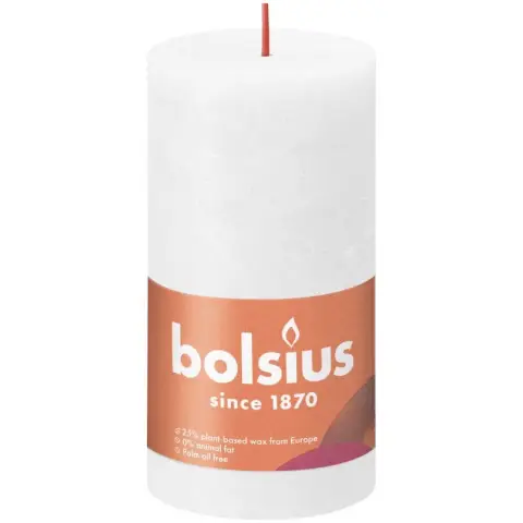 BOLSIUS Rustiek Stompkaars Shine 13 cm Cloudy White