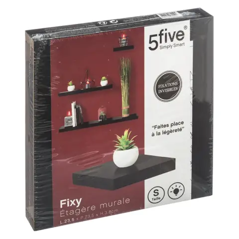 Wandplank 23,5cm Zwart