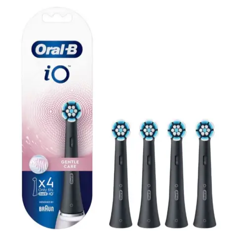ORAL-B iO Gentle Care - Replacement Brush Heads - 4x Value Pack 100% Healthier Gums in 1 Week Gentle Care 4 Pieces