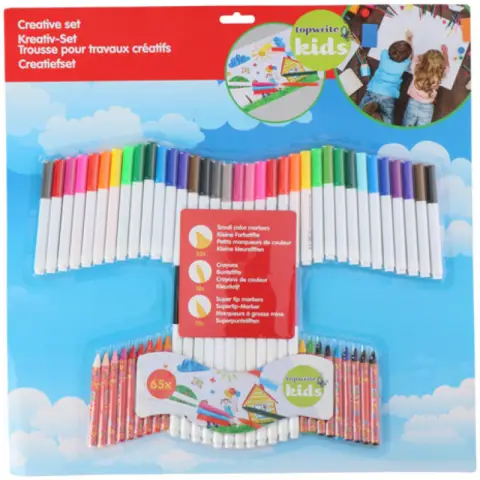Drawing Set Creative Set Colour Pencils Crayons - 65 Drawing Tools Included