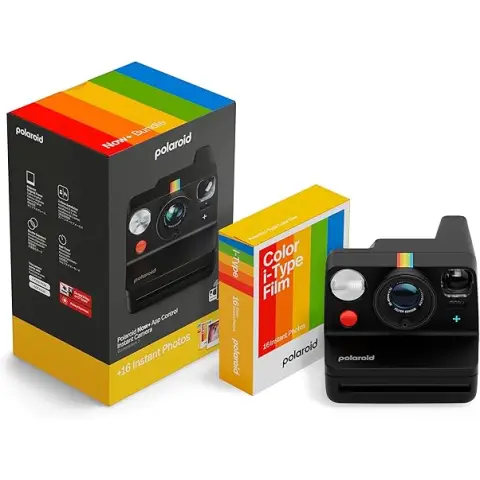 Polaroid Now Gen 3 Instant Camera Bundle – Black – With 8 Films