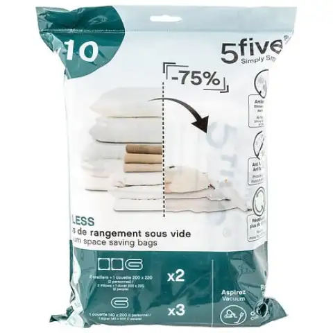 5Five LOT VAC BAG X10 AIRLESS