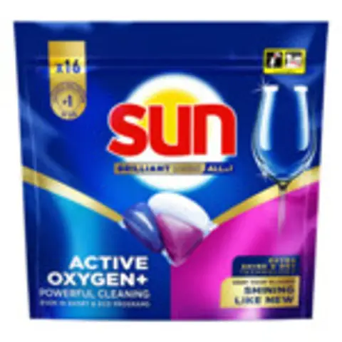 Sun Brilliant Shine All in 1 Dishwasher Capsules 16 Pieces 240g