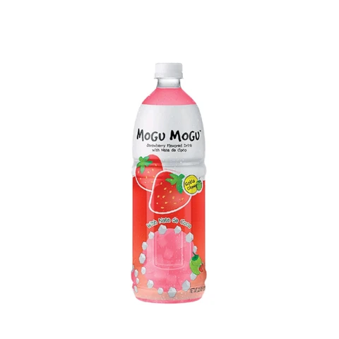 Mogu Mogu Strawberry Drink with Nata de Coco 1L