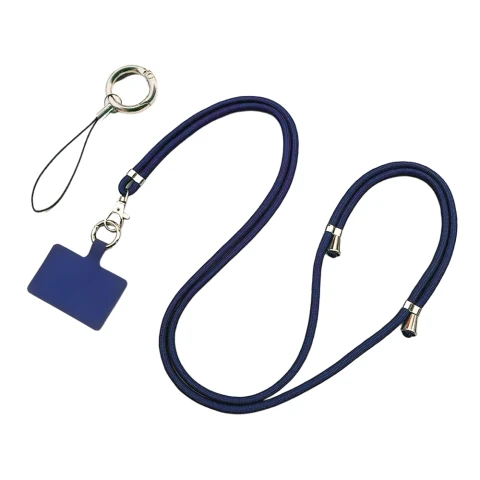 Mobile Phone Lanyard Q7 Crossbody Section 1.2m Navy Blue