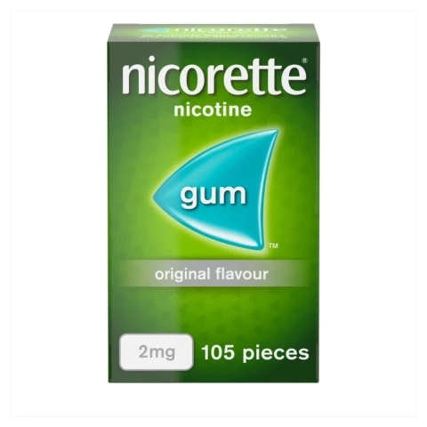 Nicorette 2mg Gum 105 Pieces Original Flavour Quit Smoking Aid