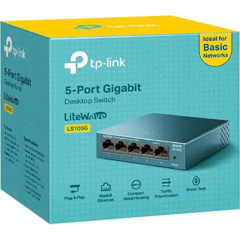 TP-Link LS105G Network Switch 5 ports Desktop Switch 10/100/1000Mbit/s