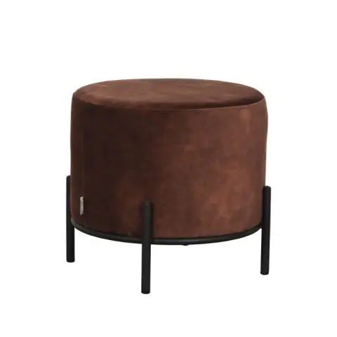 LABEL51 Pouf Troy - Rust - Velours - L Rust - Velours
