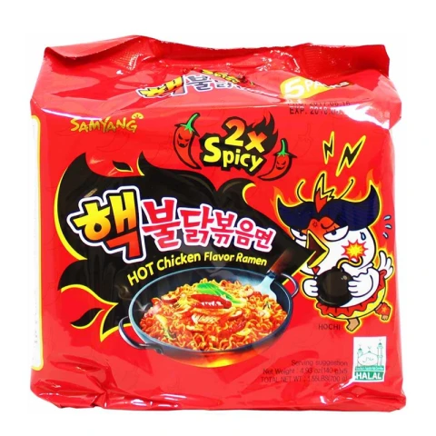 Double Spicy Hot Chicken Ramen Multi 140gx5 三养 辣鸡面 双倍