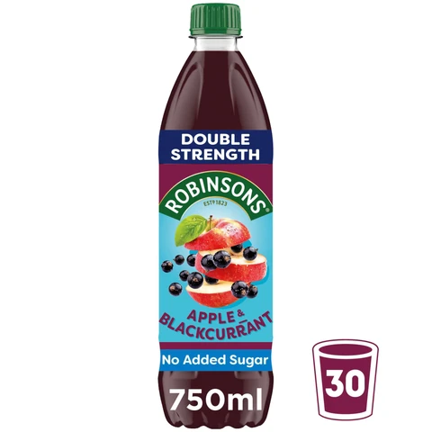 Robinsons Double Concentrate No Added Sugar Apple & Blackcurrant 750ml