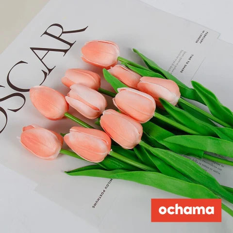 H.XUN Künstliche Tulpenblumen - 10 Stück - Mischfarben - Heimdekoration - Wohnzimmer & Schlafzimmer