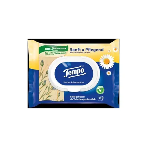 TEMPO Feuchtes Toilettenpapier Sanft Feuchtigkeitsspendend 42 Stück