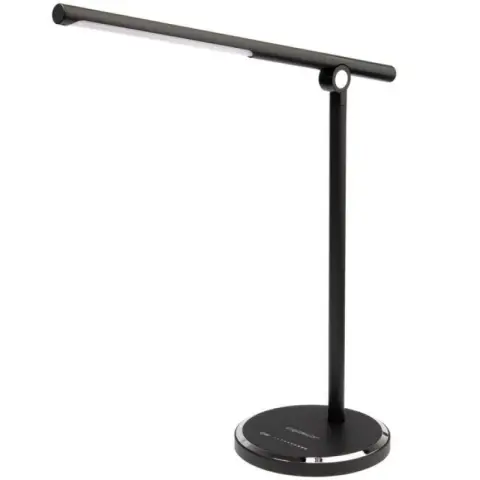 Aigostar LED-TISCHLAMPE LICHT13 SCHWARZ8W 6000K-3000K (Berührung & stufenlose Dimmung mit USB-Ladeanschluss)
