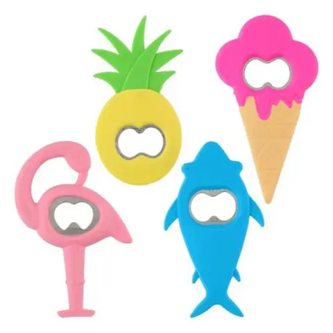 Flessenopener - 12 x 7,5 cm - Verschillende stijlen, willekeurig geleverd