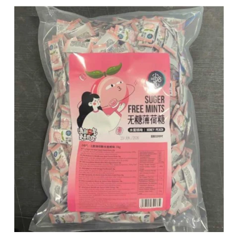 Xiaohaqi Zuckerfreie Minzbonbons Pfirsich 1kg