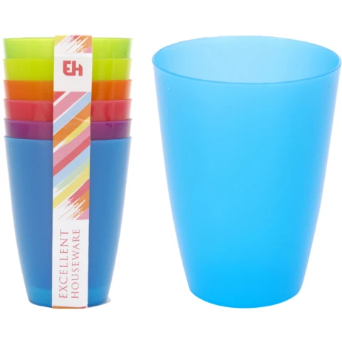 Excellent Houseware Cup Set Pp 6Pcs Confetti Black