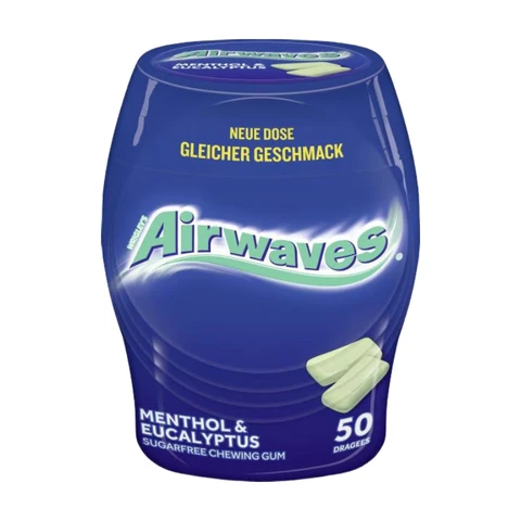 Wrigley's Airwaves Menthol & Eukalyptus Kaugummidragees Dose 50 Stück