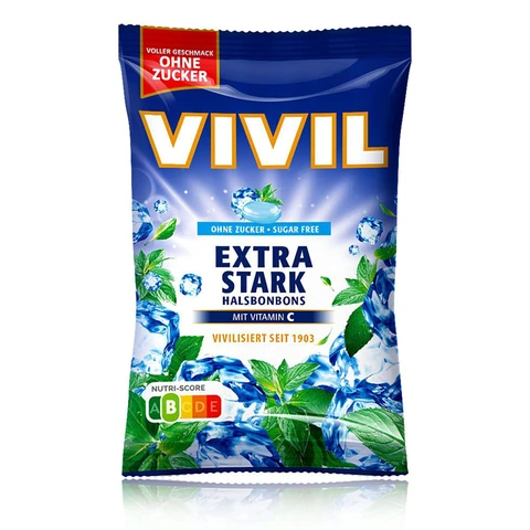 Vivil extra starke zuckerfreie Halsbonbons 120 g
