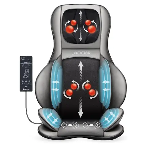Bequemeres Shiatsu-Rücken- und Nackenmassagerkissen mit Wärmefunktion