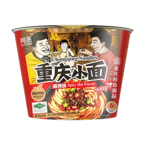 AK Chongqing Noodles (Bowl) - Spicy Hot 阿宽重庆小面-麻辣(碗)110g