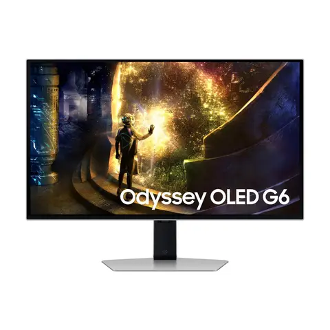 Samsung G61SD computermonitor 68,6 cm (27") 2560 x 1440 pixels Quad HD OLED zilver