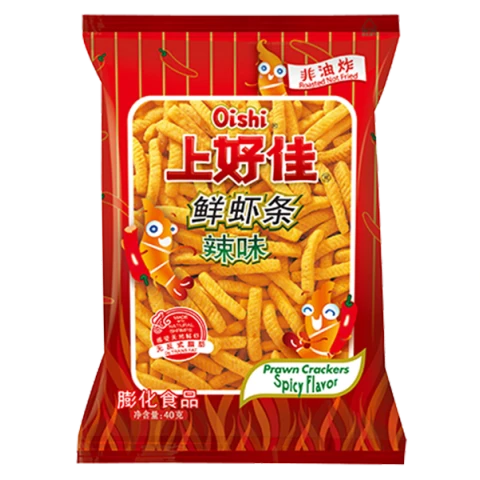 OISHI PRAWN CRACKERS(SPICY FLAVOUR) 40g