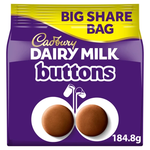 Cadbury Dairy Milk Buttons Chocolate Sharing Bag 184.8g