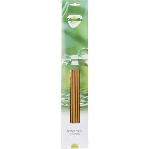Incense Sticks Wierook with Citronella Outdoor Natural Lemongrass Smell Kills Insects and Avoids Mosquito Bites 15pcs 41cm