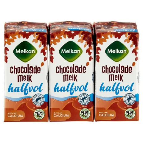 Melkan Halfvolle Chocolademelk 6 x 200 ml