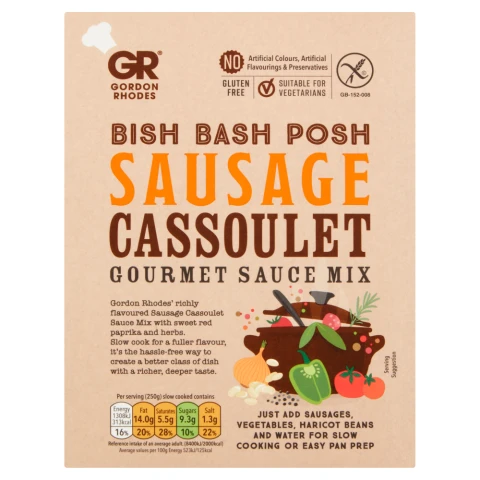 Gordon Rhodes Bish Bash Posh Sausage Cassoulet 75g