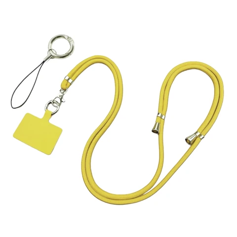 Mobile Phone Lanyard Q7 Crossbody Section 1.2m Yellow