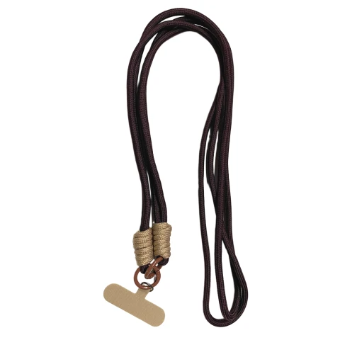 Mobile phone lanyard F1A Crossbody section 1.2m dark brown