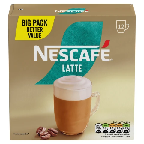 Nescafe Latte 12 Sachets 186g