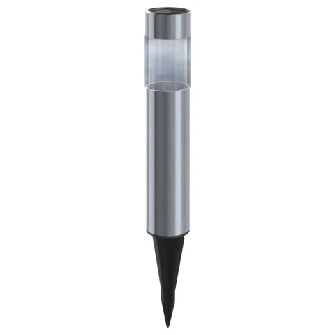 Aigostar Solar Stake Light – Silver | Daylight LED | Auto On/Off