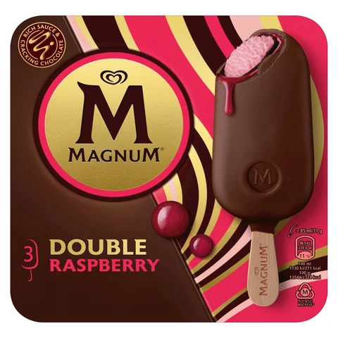 Magnum Ice Cream Sticks Double Raspberry 3x 85ml