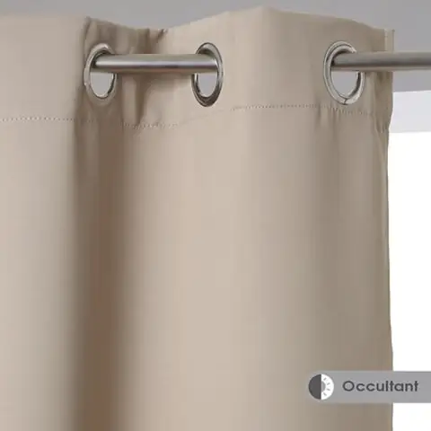 Linen Blackout Curtains 135x240cm (Set of 2) 2-pack - Flax
