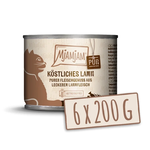 MjAMjAM Conserves pour chat à l'agneau - 6 x 200 g