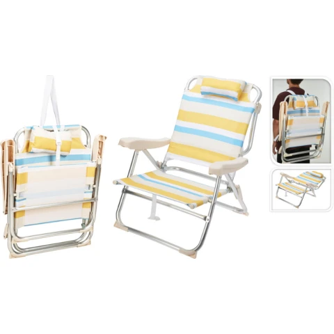 Chaise pliante réglable en aluminium