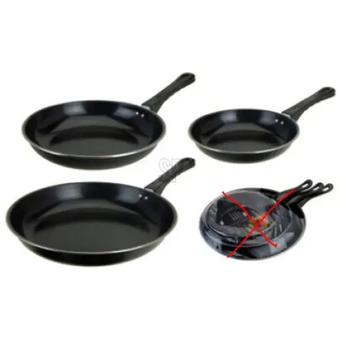 Frying Pan Set 3 Carbon Steel